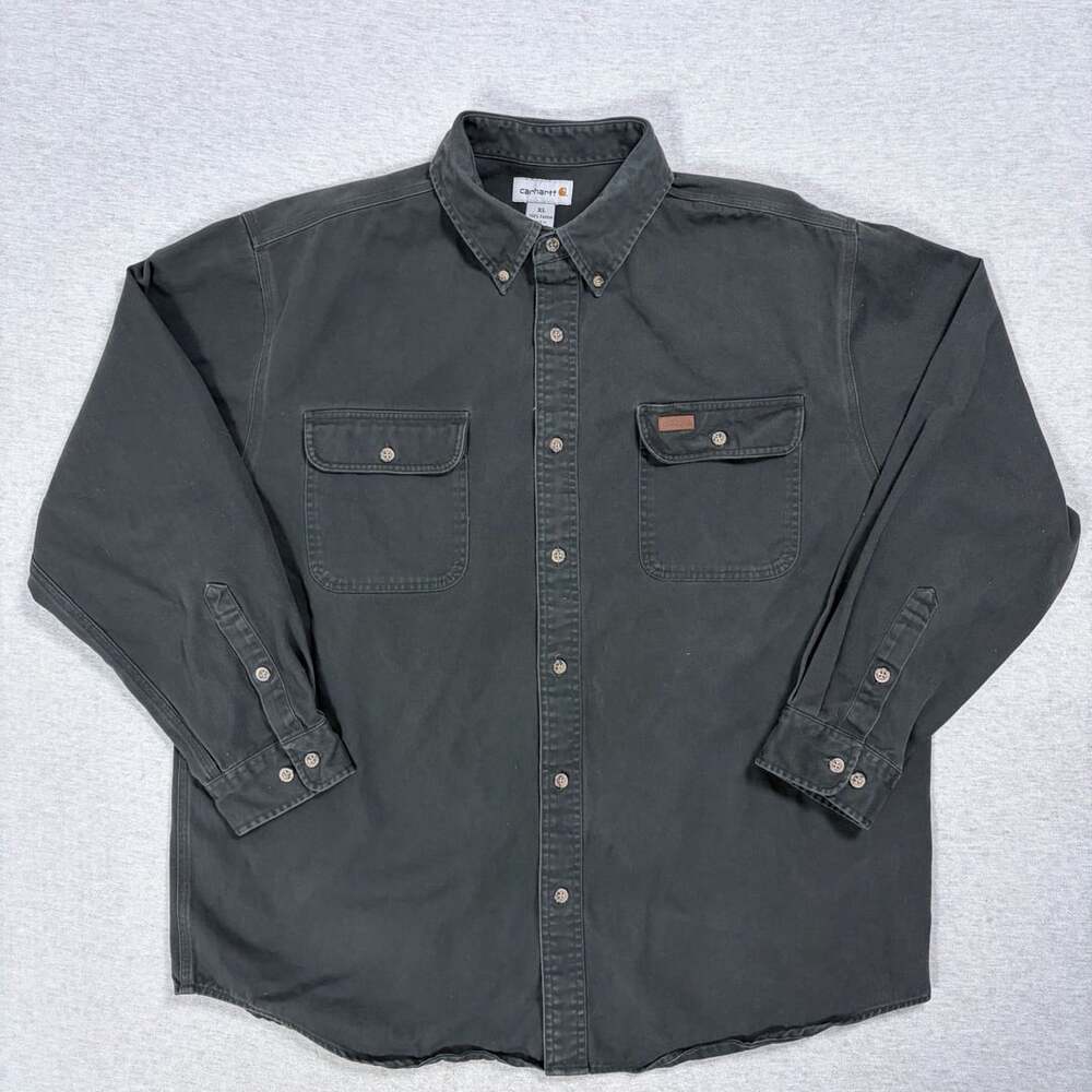 Carhartt S09MOS Dark Green Heavyweight Canvas Work Shirt XL